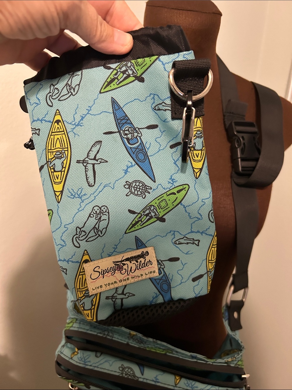 Hip pack, Float trip ranger Kayak Print Waist Bag w/ matching bottle holder - Picture 8 of 9